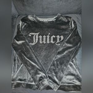 Juicy Couture Black Velour Top and Bottom